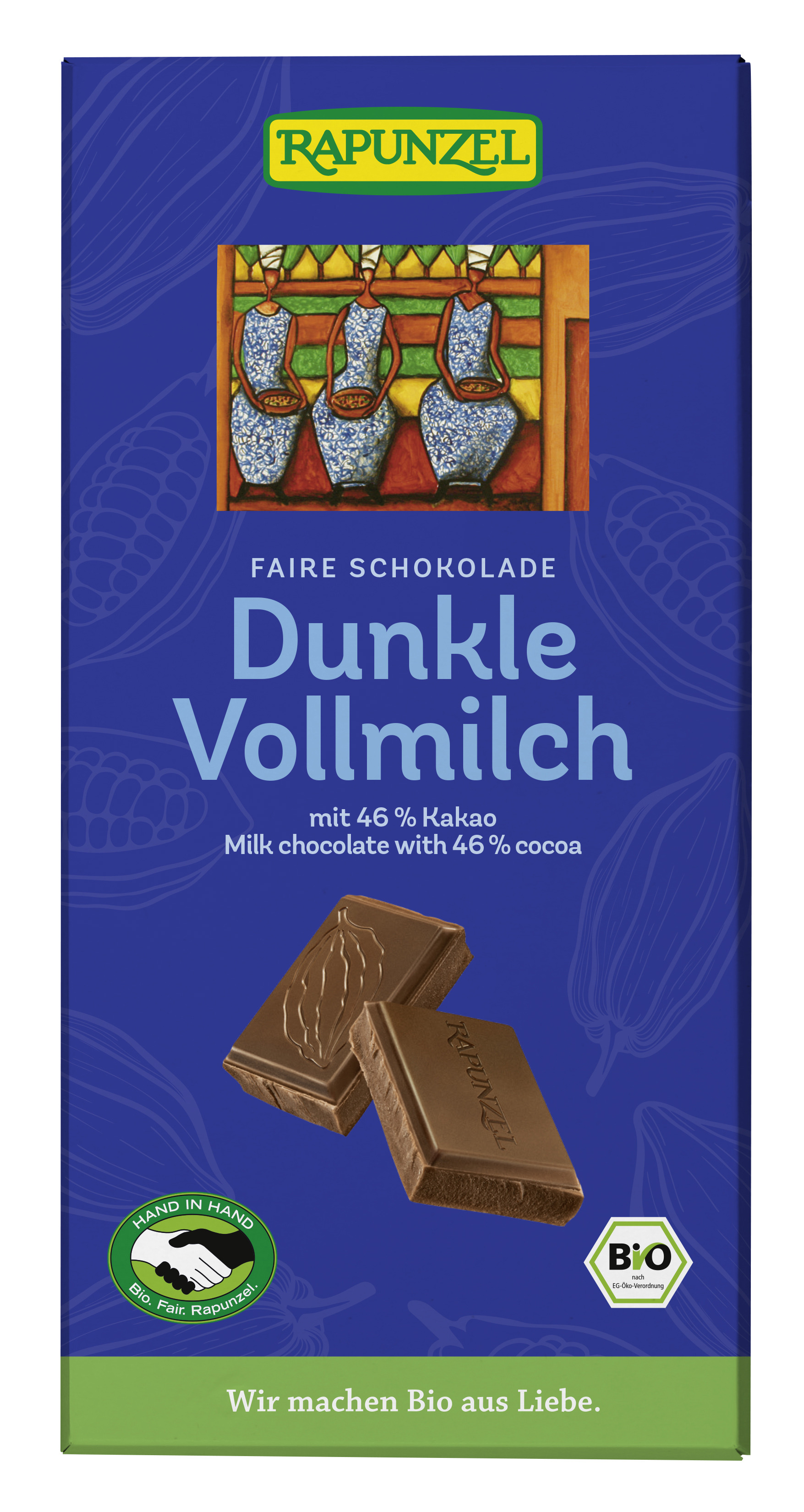 Vollmilch Schokolade 46% Kakao Dunkel HIH